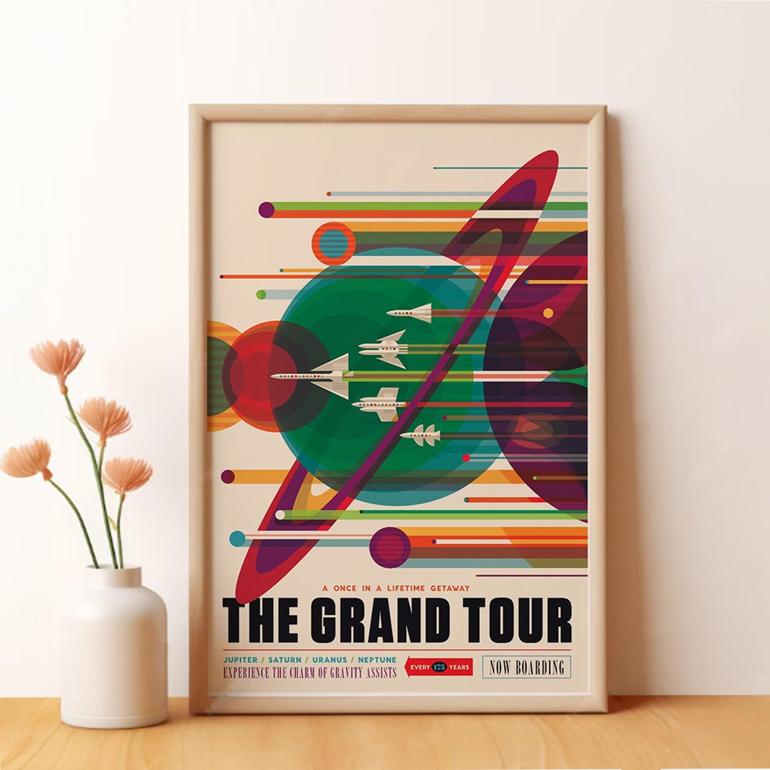 NASA Space Poster the Grand Tour Poster, Vintage Travel Poster, Classic ...