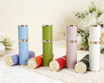 Personalized Refillable Mini Perfume Bottles, Custom Name Bridesmaid Gift Box Fillers, Wedding Favors, Perfume Sprayers, Laser Engraving