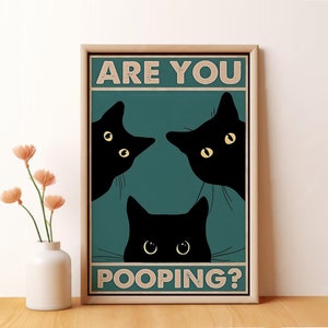 Póster "¿Estás haciendo caca?", decoración de pared, póster divertido con estampado de animales, arte de pared, decoración de habitación, póster artístico para regalos, impresión en lienzo