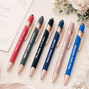 Bolígrafo grabado con cabezal táctil, bolígrafos para oficina, bolígrafo personalizado para obsequios corporativos, regalo para compañeros de trabajo.
