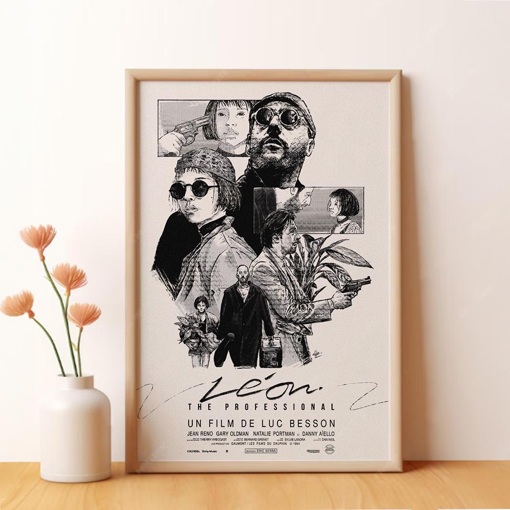 Léon Poster, Movie Poster, Wall Art, Room Decoration, Art Poster for Gifts, Canvas Print, Unframed