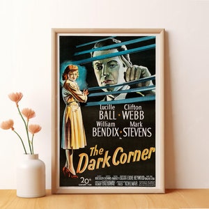 Póster de The Dark Corner, póster de película, arte de pared, decoración de habitación, póster de arte para regalos, impresión en lienzo