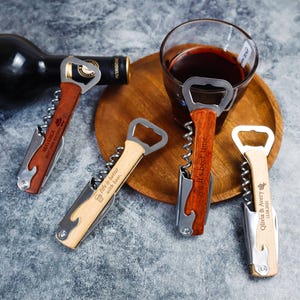 Custom Engraved Wine Bottle Opener,Personalized Wine Cork Screws, Best Man Gift, Groomsmen Gift, Proposal Bachelor Party Weddings Gift