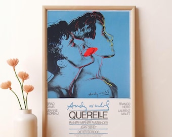 Amazon.co.jp: Poster Andy Warhol Querelle Blue Framed Item