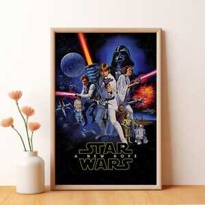 Star Wars Poster, Vintage Film Poster, Wandkunst, Raumdekoration, Kunst Poster für Geschenke, Leinwanddruck