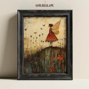 Fairy Art Print - Fairy Tale Wall Art Printable Poster - Whimsical Home Decor - Pixie Fantasy Painting - Magical Room Decor - Nursery Decor