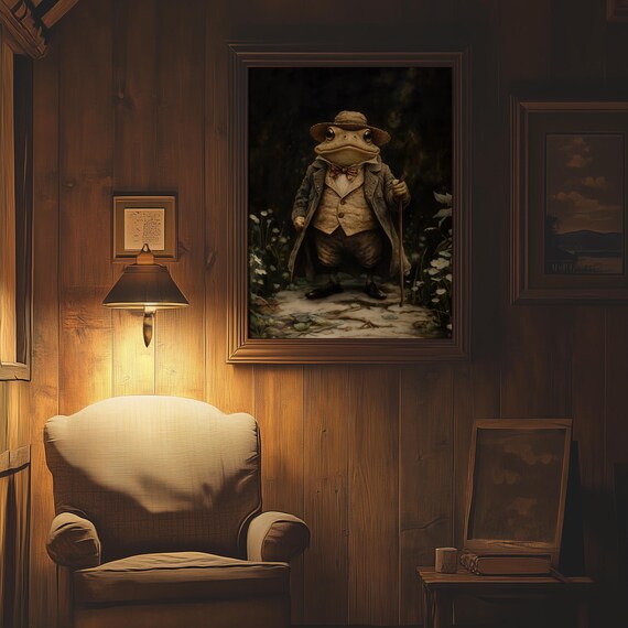 Mr. Toad Portrait - Printable Wall Art Wind in the Willows Book