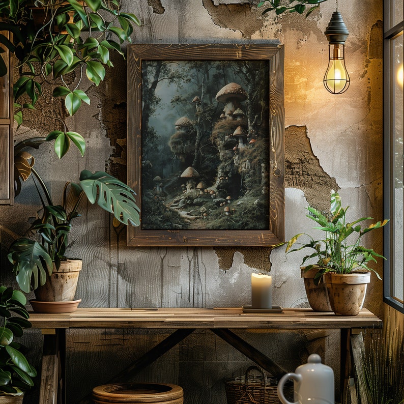 Enchanted Forest Wall Art Printable Painting Magical Nature Fantasy ...