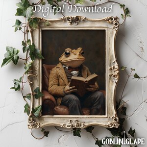 Mr. Toad With Book - Printable Wall Art Wind in the Willows Painting ...