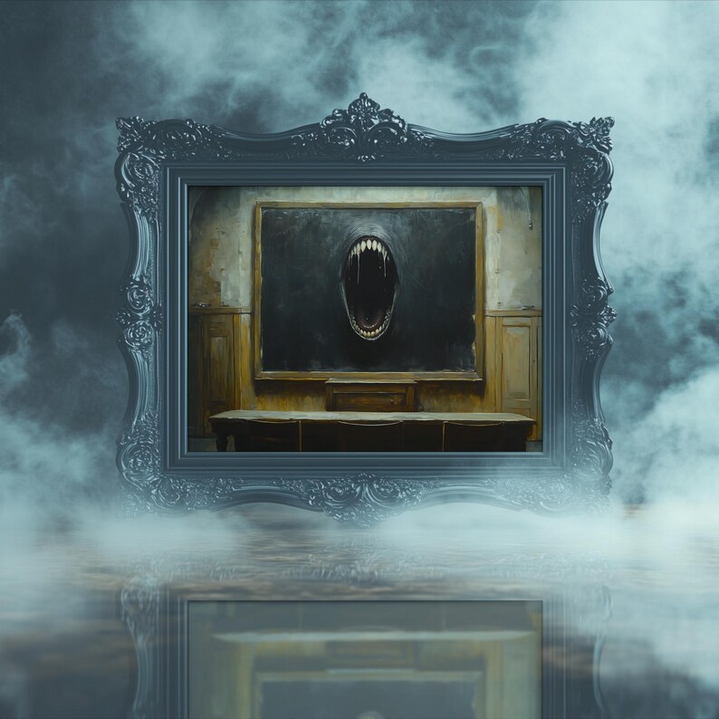 Dark Academia Wall Art Print - Surrealist Horror Printable Painting ...