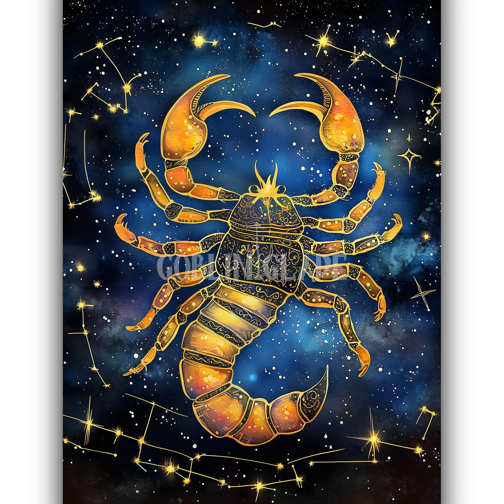 Scorpius Zodiac Print - Astrology Scorpion Star Sign Art Printable, Mystical  Gift for Friend, Digitally Download Wall Art, Arte Celestial - Etsy UK