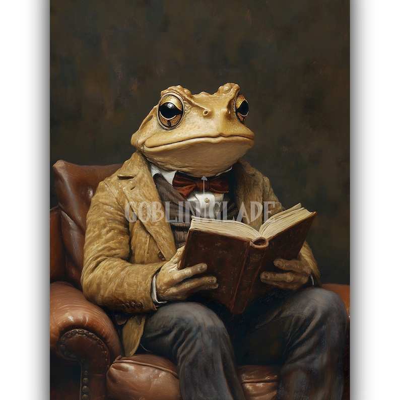 Mr. Toad With Book - Printable Wall Art Wind in the Willows Painting ...