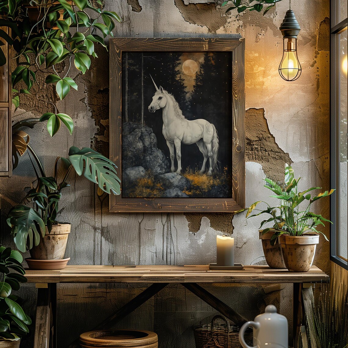 Majestic Unicorn - Printable Poster for Room Decor, Magical Unicorn Art ...