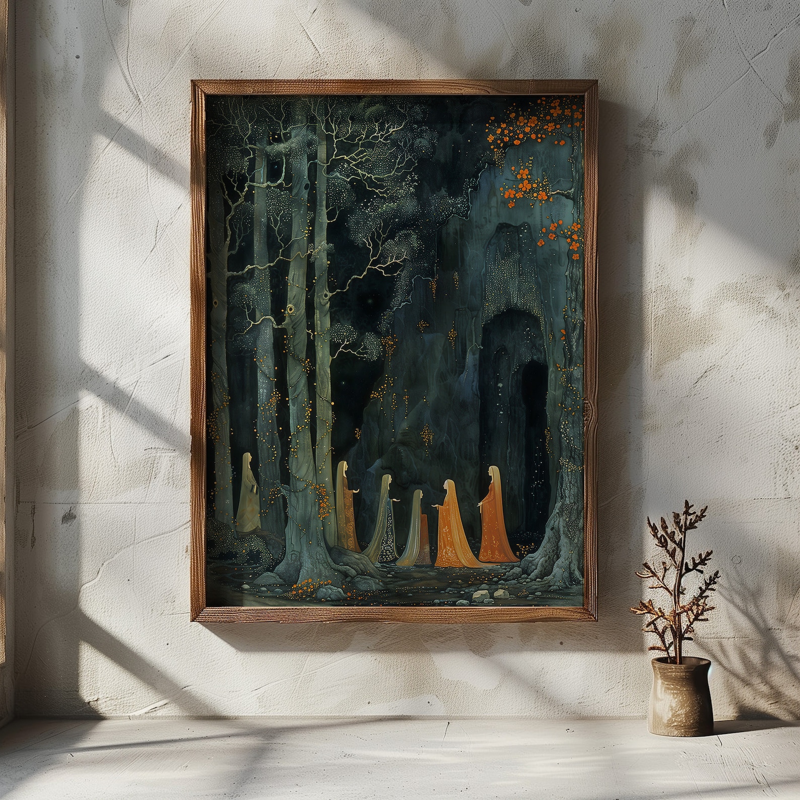 Enchanted Forest - People in the Woods - Elves Wall Art Printable Art ...
