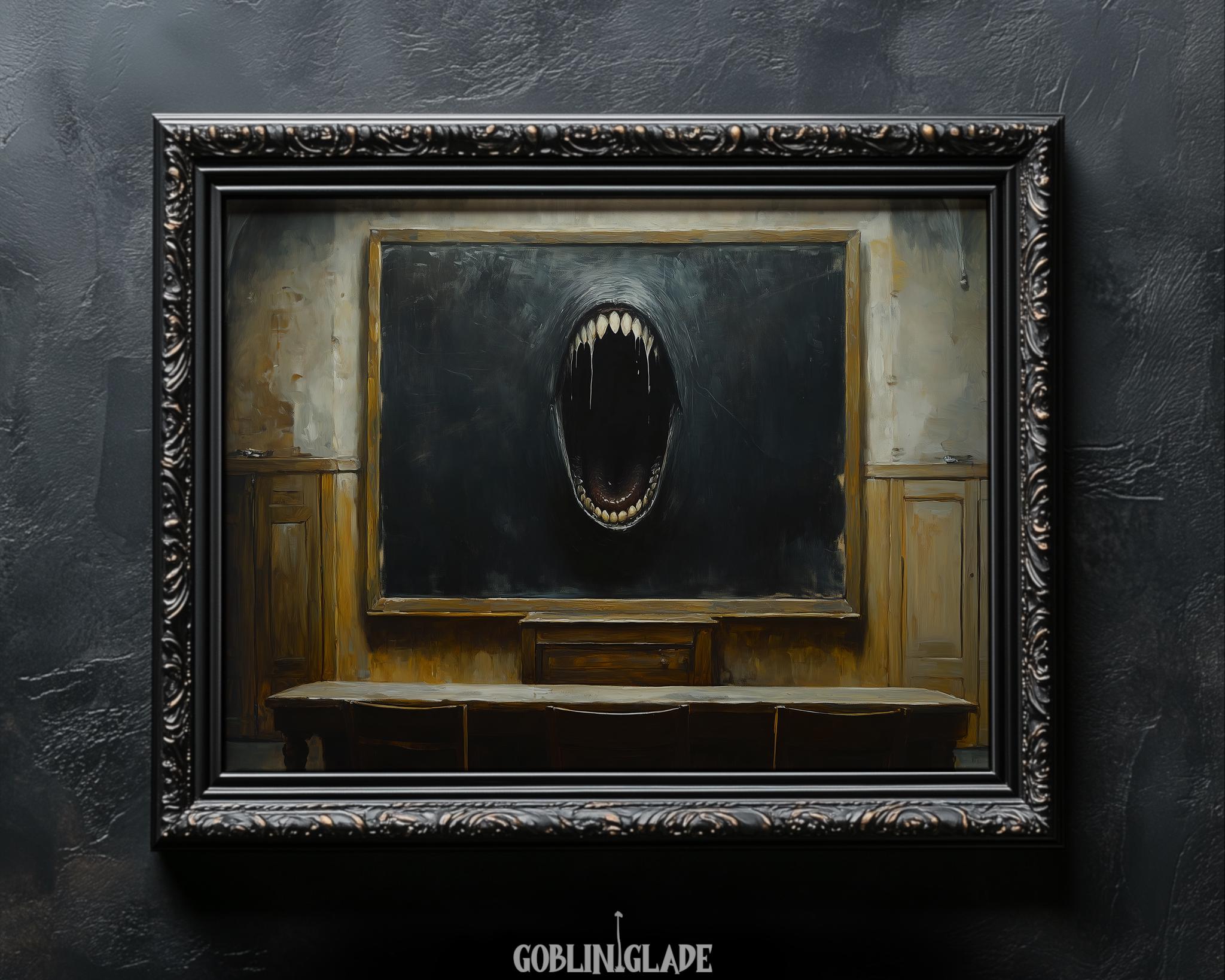 Dark Academia Wall Art Print - Surrealist Horror Printable Painting ...