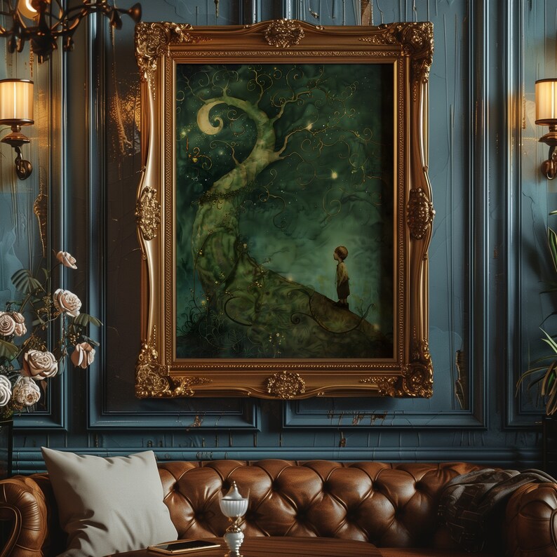 Jack and the Beanstalk, Printable Brothers Grimm Folklore Art Fairy ...