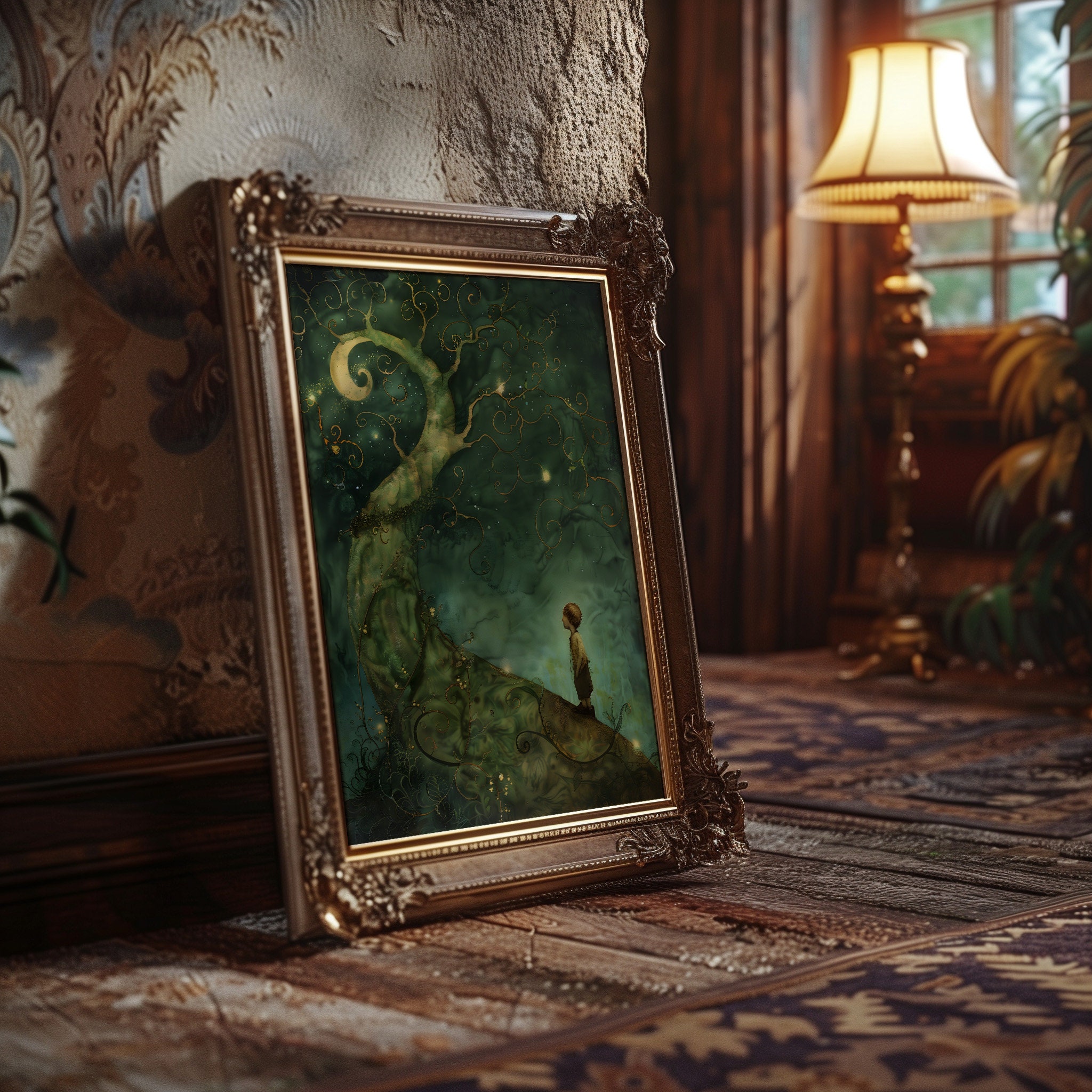 Jack and the Beanstalk, Printable Brothers Grimm Folklore Art Fairy ...