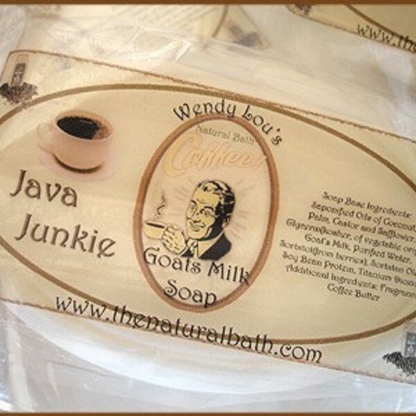 Java Junkie Goats Milk Soap with Coffee Butter - LAST BAR