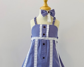 One of a kind, up cycled little girl summer dress