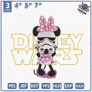 Film cartoon borduurontwerp, sterfilm borduurontwerp, Magic Kingdom borduurontwerp, Instant Download