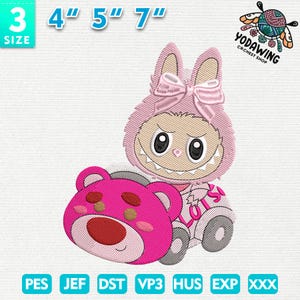Cartoon Toy Embroidery Design, Cute Little Monsters Embroidery Design, Big Mount Monster Toys Embroidery Design, Instant Download