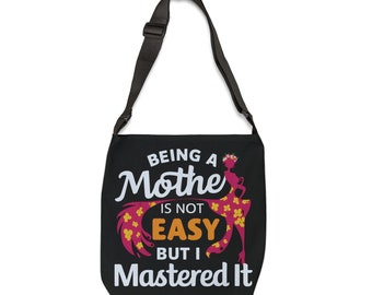 Mom Life Tote ''Ser madre no es fácil, pero lo dominé'' Tote de lona para la increíble mamá de tu vida, regalo perfecto para el día de la madre