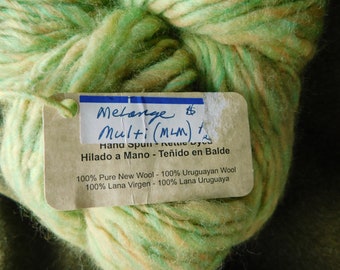 Melange chunky thick and thin wool yarn