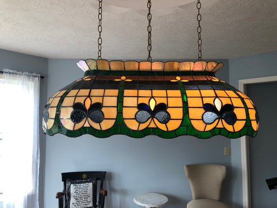stained glass pool table light