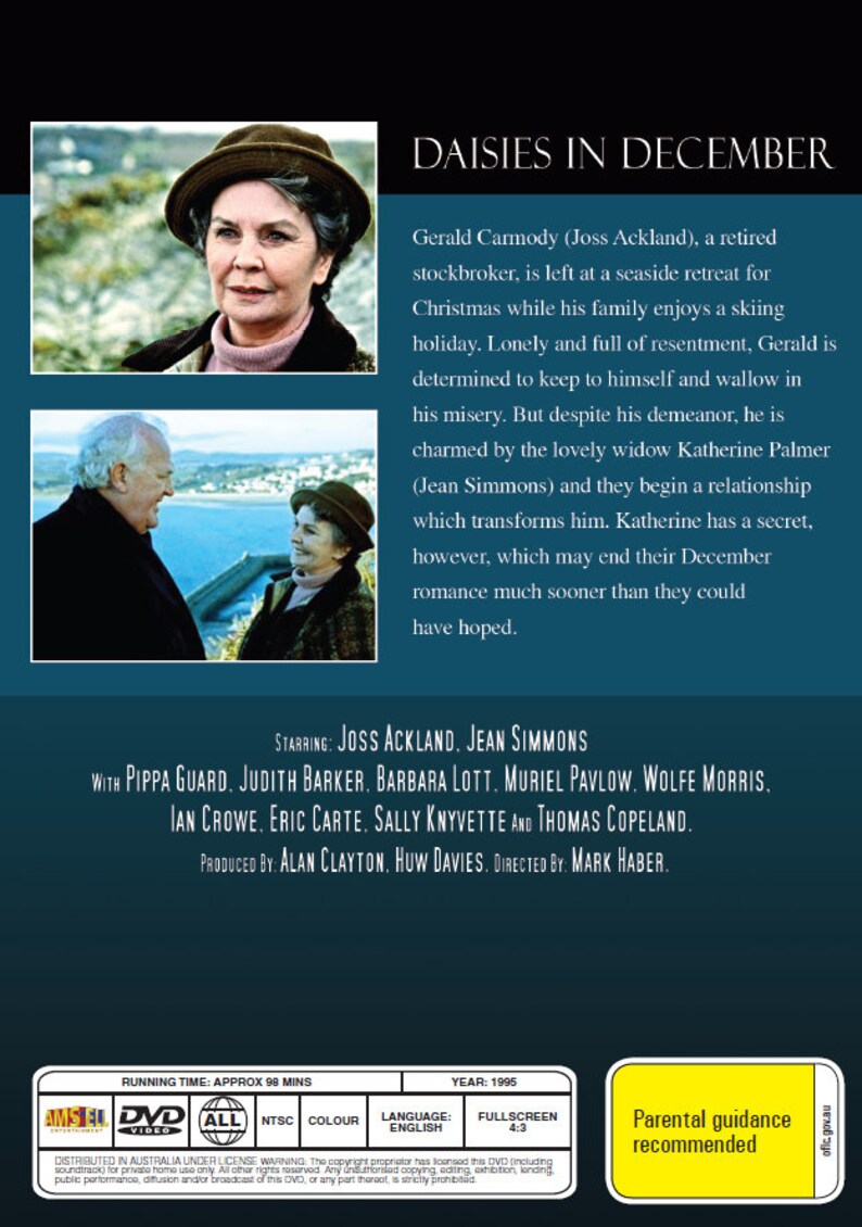 Daisies in December, Romance DVD, Jean Simmons Etsy