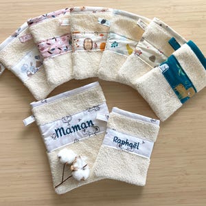 Customizable organic washcloth / wash mitt - child / adult
