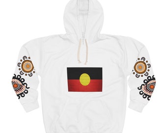 Sweat à capuche drapeau aborigène / Sweat à capuche / Dessins aborigènes