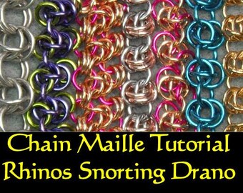 Chain Maille Tutorial - Rhinos Snorting Drano, Barrel and Rhinos Shaken Not Stirred