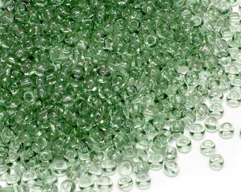 25g Preciosa 8/0 9/0 10/0 11/0 Seed Czech beads Glass Green dyed crystal Transparent (01163)