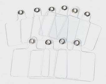 10 pezzi linguette di fissaggio per telefono 58 x 55 mm Cuscinetti trasparenti per cordino cellulare fai da te Portachiavi