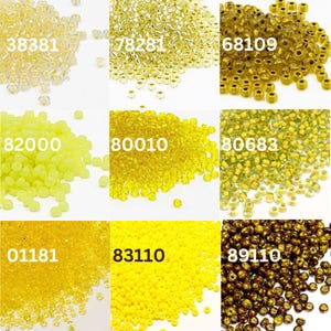 25g Yellow Preciosa Czech Seed Beads Yellow Assorted Sizes 6/0 7/0 8/0 9/0 10/0 11/0 Glass for DIY Projects Lemon