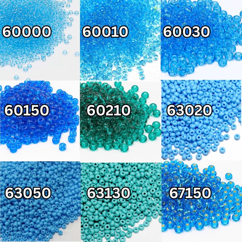 25g Preciosa Czech Seed Beads Aquamarine Transparent Turquoise Blue ...