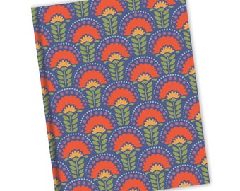 Blank Lined Journal - Flower Arches Pattern