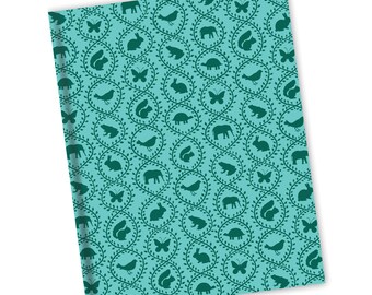 Blank Lined Journal - Animal Vines Pattern