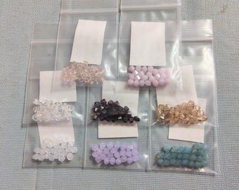 Swarovski Bicone Bead 4mm #5301 Amethyst Satin Golden Shadow White Opal Rose Alabaster Violet Crystal AB Genuine Authentic Swarovski 24 pcs