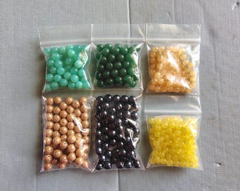 Czech Milky, Opal, Opaque round glass druk bead 6mm 8mm jewelry bead craft bead assorted color fully drilled tan blue green yellow
