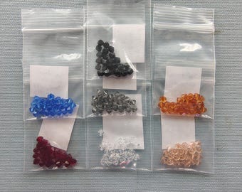 Swarovski Bicone Bead 4mm #5301 Light Peach Topaz Sapphire Jet Black Diamond Clear Crystal Siam Genuine Authentic Swarovski 24 pcs