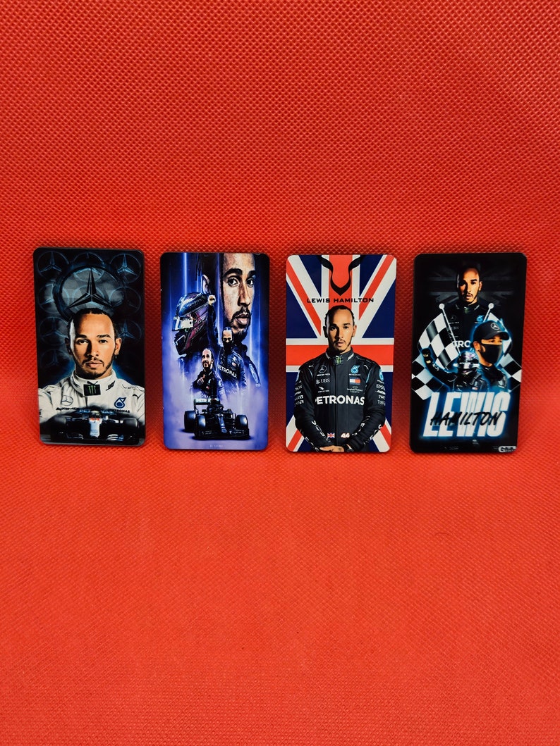Set of 4 of Fridge With Lewis Hamilton, 4x7.5 Cm Etsy