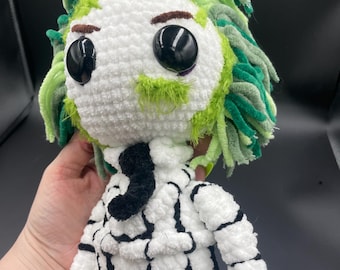 Crocheted Beetleman Plush Toy, Handmade Horror Doll