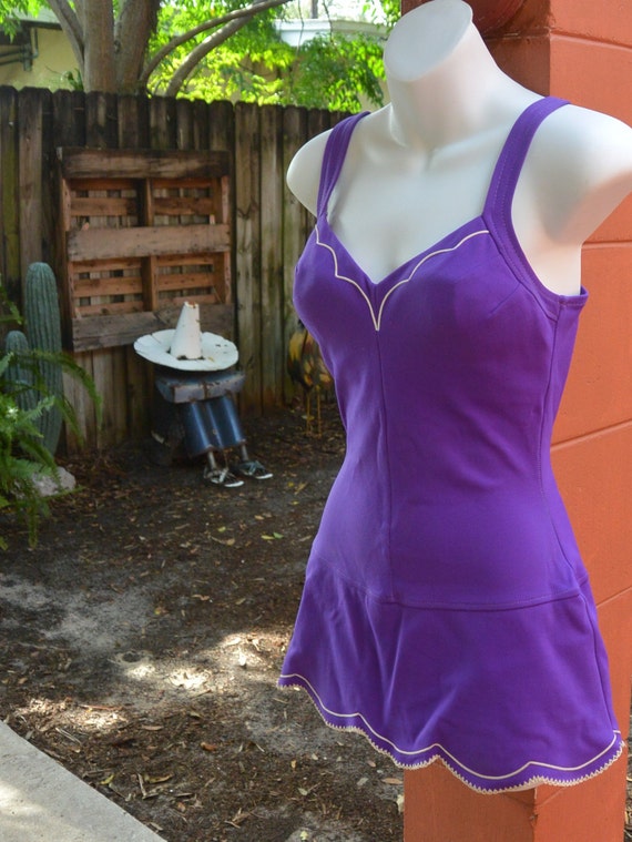 Vintage 1960's Skirted Bathing Suit by Rose Marie… - image 3