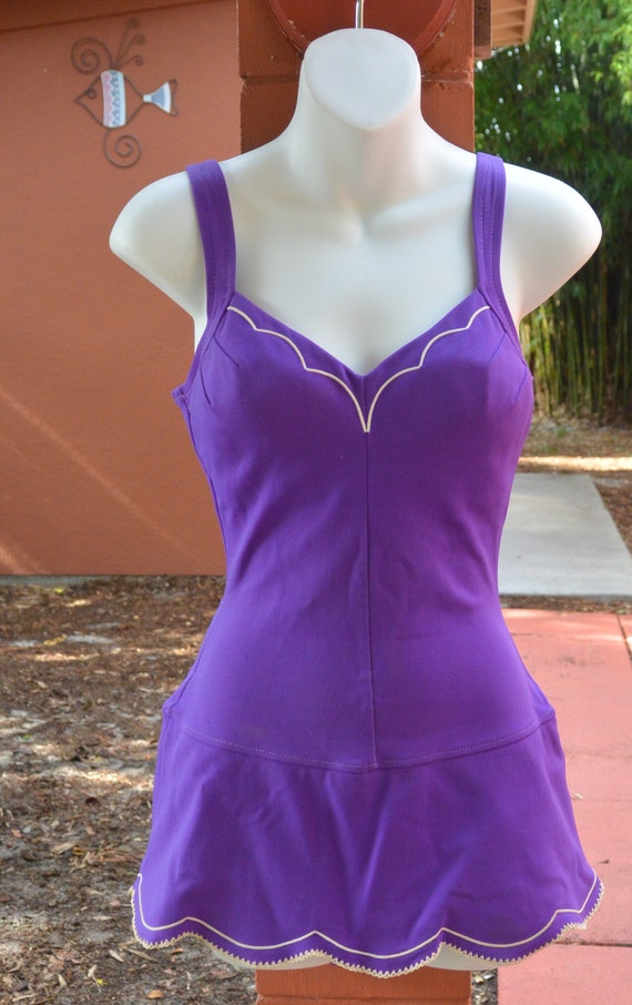 Vintage 1960's Skirted Bathing Suit by Rose Marie… - image 2