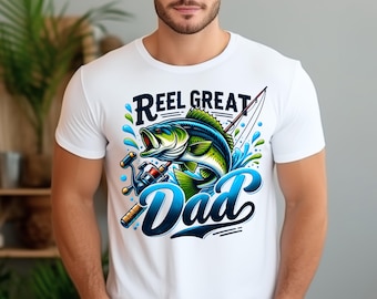 Reel Great Dad Png, Sublimation Design, Father's Day Png, Fishing Dad Png, Bass T-Shirt Design, Western Instant Digital Download Png, DTF