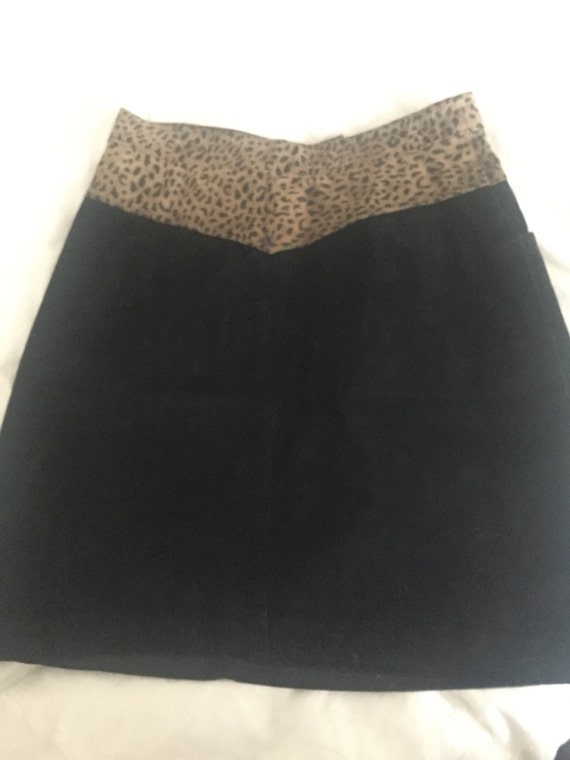 Bermans Leather Retro mini skirt Vintage 1980's - image 2