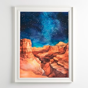 Grand Canyon Wand Kunst Sternennacht Kunstdruck Wüste Nationalpark Wanddekoration