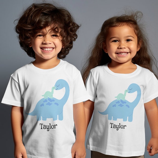 Cute Dinosaur Graphic Kids T-Shirt, Unisex Toddler Tee, Long Sleeve and Short Sleeve Options, Fun Casual Wear