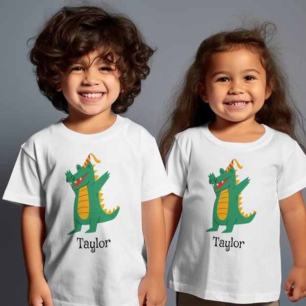 Kids Dinosaur Graphic T-Shirt, Cute Dino Tee for Toddlers, Youth and Infants, Unisex Clothing